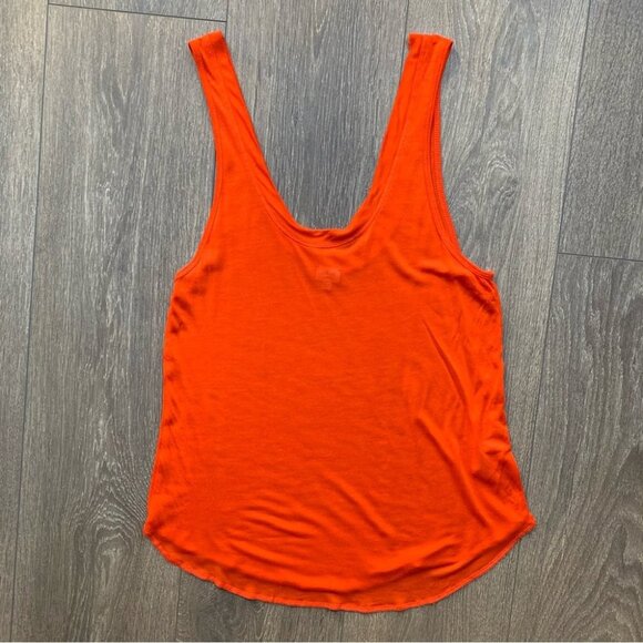 Aritzia Wilfred Women's Tank Top Cropped Sleeveless Bright Orange Size XS - Picture 2 of 13
